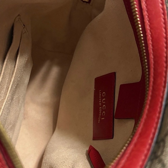 Gucci Backpack Monogram GG Supreme Flower Snake Patches Small Red main image 11